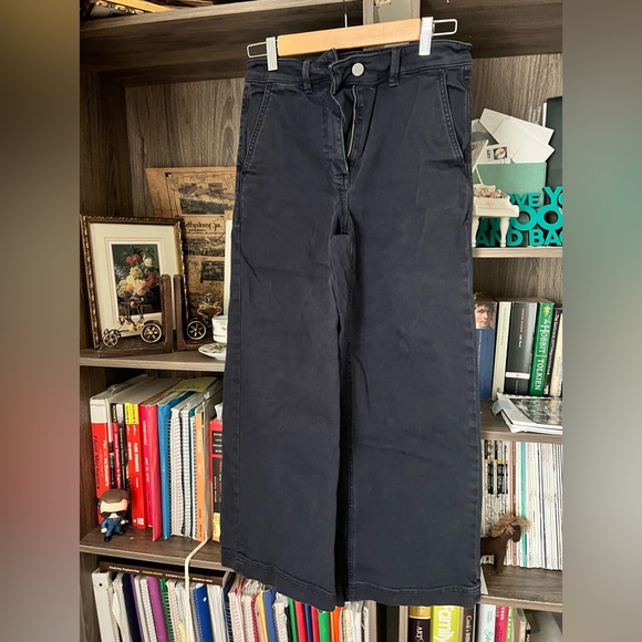 Everlane Wide Leg crop- dark blue - Picture 4 of 10